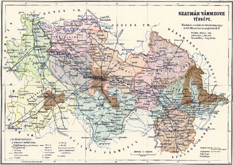 Szatmár vármegye térképe