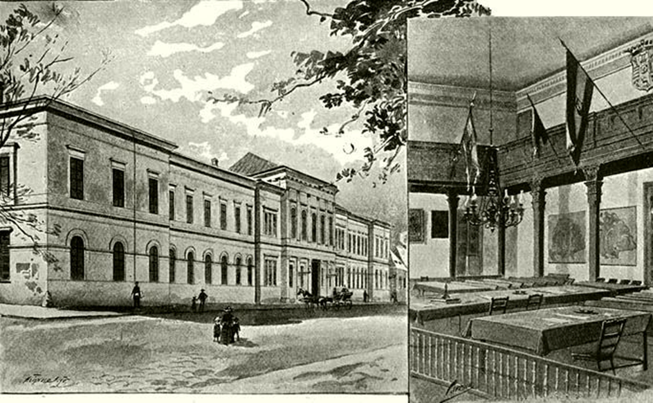 A nagykárolyi vármegyeháza és ülésterme
