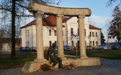 Mátészalka, Kölcsey tér, Kölcsey park (Bíró Lajos, 1998, bronz)