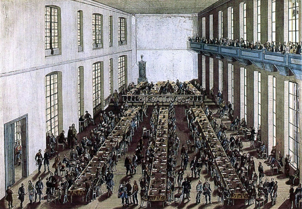 Az alsótábla ülésterme az 1832-36. évi pozsonyi országgyűlésen