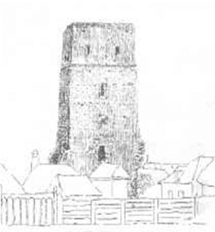 Petőfi 1847-ben készült rajza a toronyról