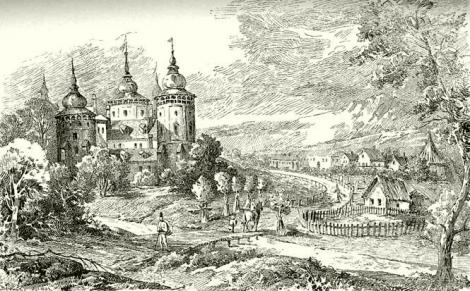Az erdődi várkastély az 1850-es években
